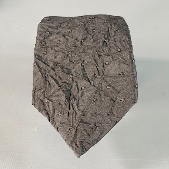 PAUL SMITH One Size Black Wrinkled Dots Silk Tie - Picture 1 of 4